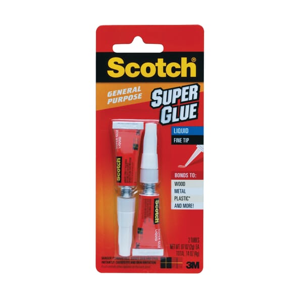 Scotch 7000047659 Glue Liquid, 0.07 oz Container, Gel Form, Clear, Specific Gravity: 1.05