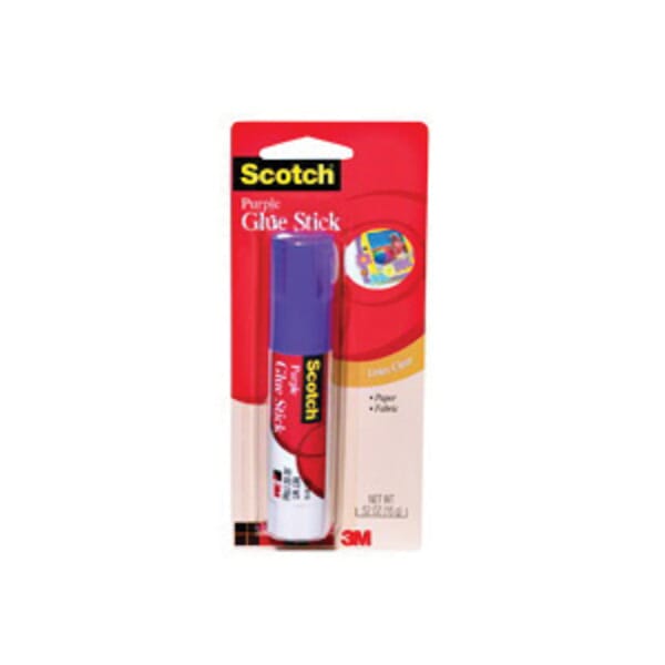 Scotch 7000052561 Acid Free Permanent Glue Stick, 0.52 oz Container, Paste Form, Purple, Specific Gravity: 0.95 to 1