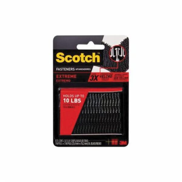 Scotch 7100055877 Fastener, 3 in L x 1 in W, Black Color