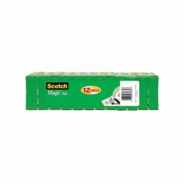 Scotch 7100104285 810 Tape, 1000 in L x 3/4 in W, 0.06 mm THK, Acrylic Adhesive, Matte Acetate Backing, Transparent