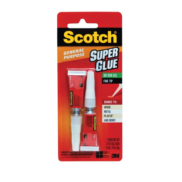 Scotch 7000047642 Acid Free Glue Gel, 0.07 oz Container, Gel Form, Clear, Specific Gravity: 1.05