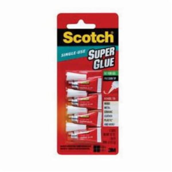Scotch 7000047661 Glue Gel, 0.5 g Container Precision Tip Tube Container, Gel Form, Clear, Specific Gravity: 1.05
