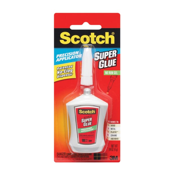 Scotch 7100035277 Acid Free Glue Gel, 4 g Container Precision Applicator Bottle Container, Gel Form, Clear, Specific Gravity: 1.05