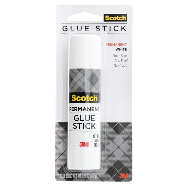 Scotch 7010295634 003-CFT Glue Stick, 1.41 oz Stick, Transparent