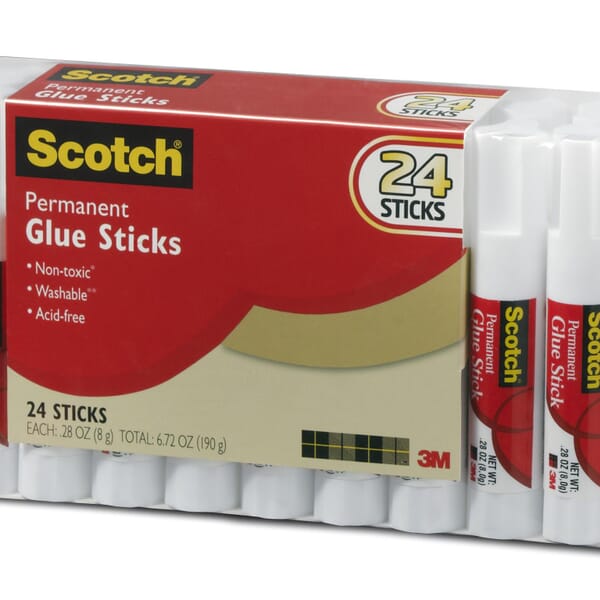 Scotch 7010299786 6008-24-S Glue Stick, 28 oz Stick, Transparent