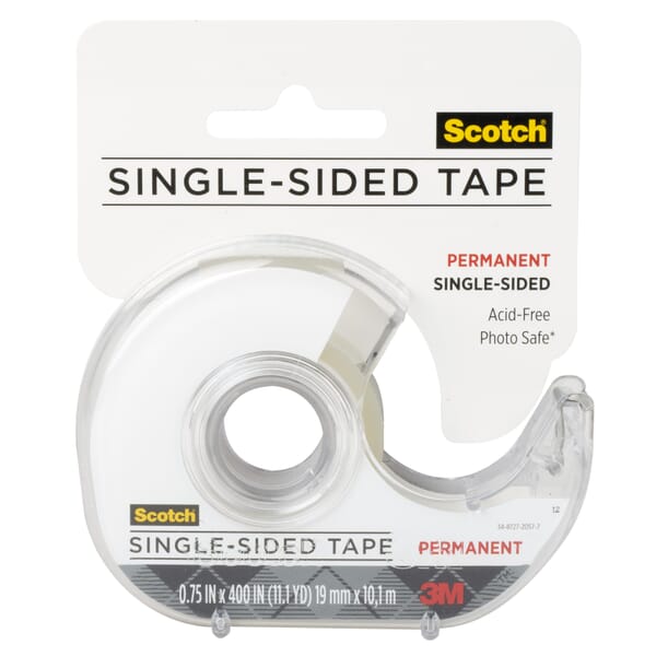 Scotch 7010333586 001-CFT Single Sided Tape, 4 in L 3/4 in W, Transparent