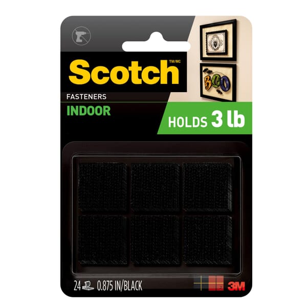 Scotch 7100112300 RF712X Tape, 0.875 in L 0.875 in W, Black