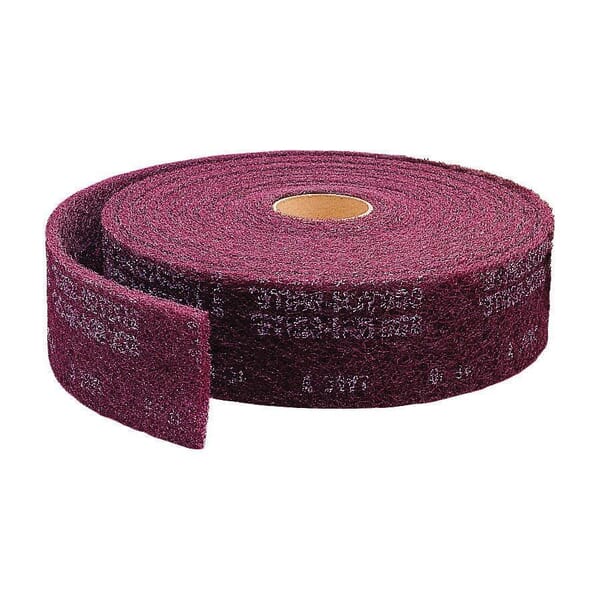 Scotch-Brite 7000121073 Clean and Finish Roll, 30 ft L Roll x 3 in W Roll, Very Fine Grade, Aluminum Oxide Abrasive