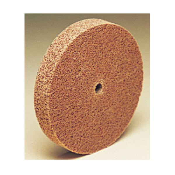 Scotch-Brite 7000000650 Cut and Polish Unitized Wheel, 4 in Dia Wheel, 1/4 in Center Hole, 1/4 in W Face, Fine Grade, Aluminum Oxide Abrasive