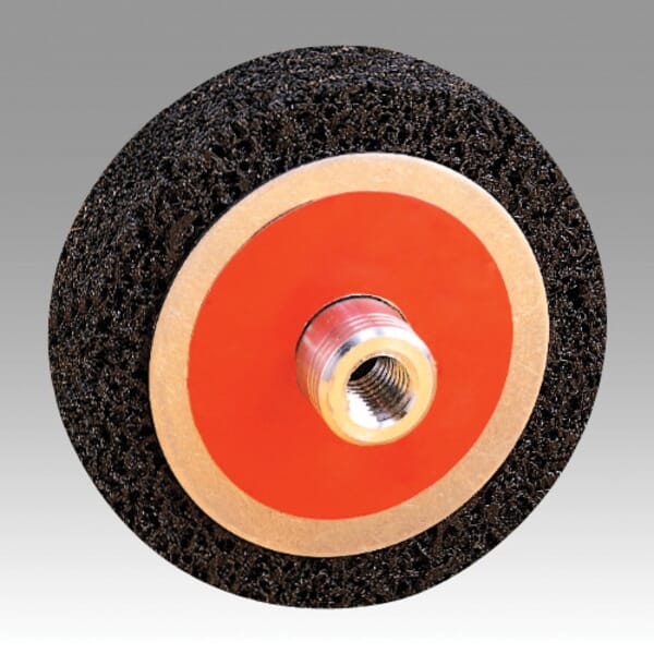 Scotch-Brite 7000000657 Unitized Wheel, 6 in Dia Wheel, 7/8 in Center Hole, 1 in W Face, Extra Coarse Grade, Silicon Carbide Abrasive