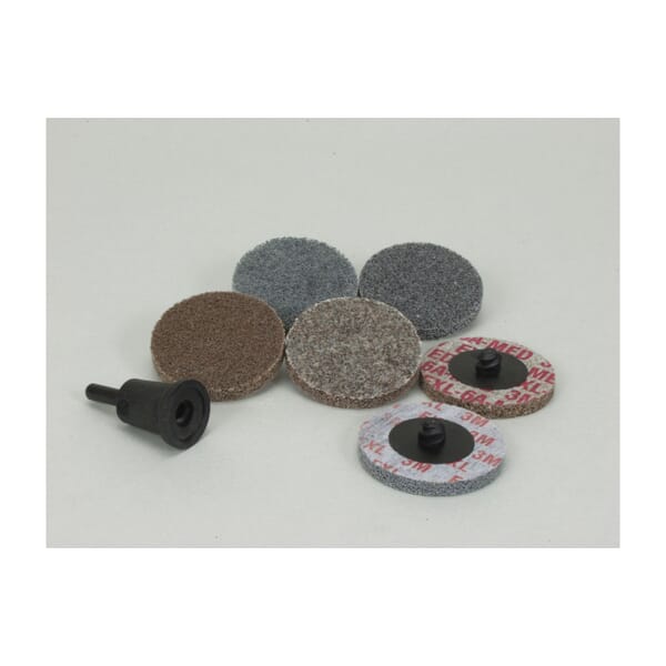 Scotch-Brite 7000144150 Quick-Change Unitized Wheel, 7 Pieces, Aluminum Oxide/Silicon Carbide Abrasive, 2 in Dia Wheel/Disc, Coarse/Medium Grade, Quick-Change Connector