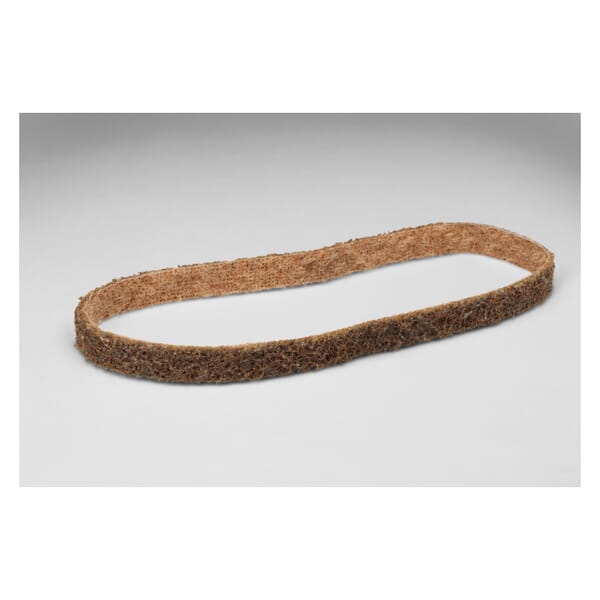 Scotch-Brite 7000120662 Surface Conditioning Belt, 1/4 in W Belt x 24 in L, Coarse Grade, Aluminum Oxide Abrasive, Brown
