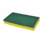 Scotch-Brite 7010028899 Medium Duty Sponge, Green/Yellow, 6.1 in L x 3.6 in W x 0.7 in THK, Cellulose/Fiber/Mineral/Resin