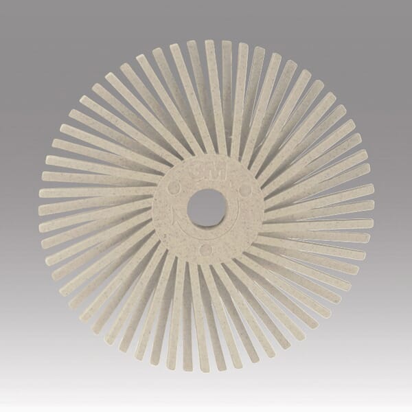 3M 7100138178 Bristle Disc, 3 in Dia Brush, No Hole Arbor Hole, 120 Grit, Fine Grade, Ceramic Fill