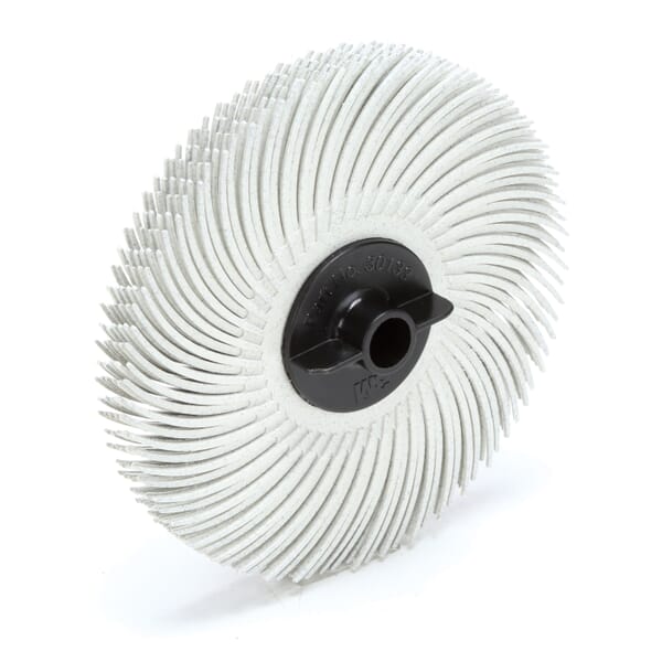 Scotch-Brite 7100138296 Bristle Disc, 3 in Dia Brush, 3/8 in Arbor Hole, 120 Grit, Fine Grade, Ceramic Fill