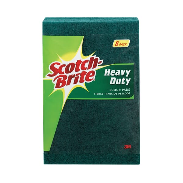 Scotch-Brite 7000126519 Heavy Duty Rectangular Pad, Green, 6 in L x 3.8 in W, Synthetic Fiber