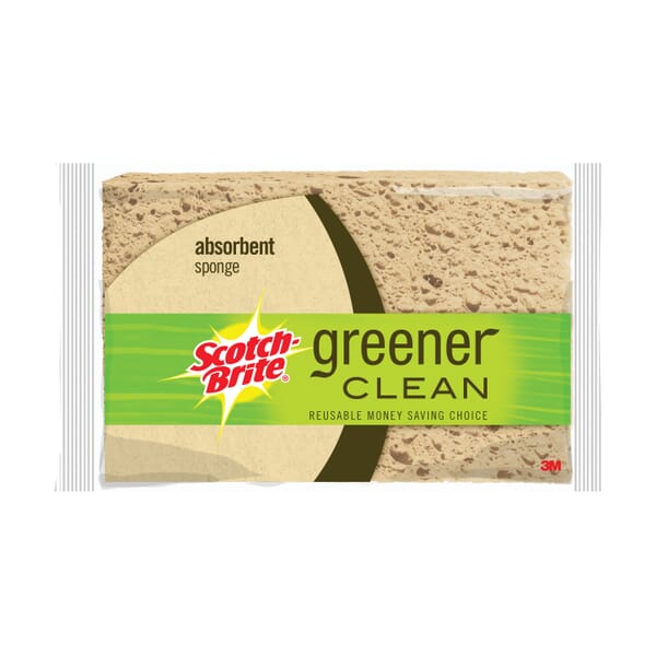 Scotch-Brite 7100011590 Greener Clean Non-Scratch Rectangular Sponge, Cellulose