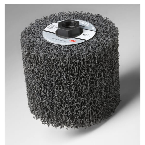 Scotch-Brite 7000121169 Match and Finish Medium Density Unmounted Flap Brush, 4-1/2 in Dia Wheel, 4 in W Face, Extra Coarse Grade, Aluminum Oxide Abrasive