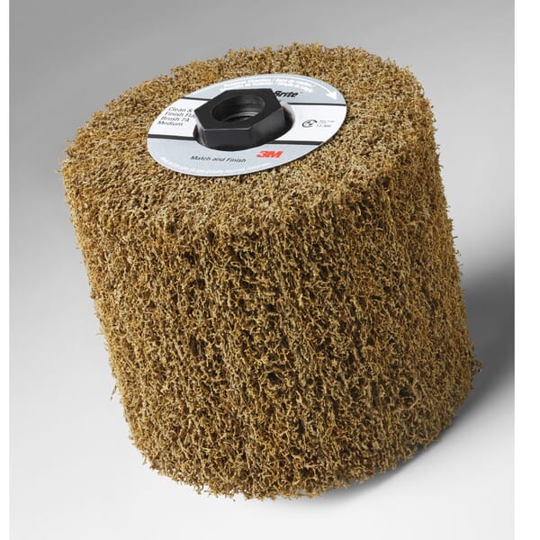 Scotch-Brite 7000121170 Hard Density High Strength Match and Finish Unmounted Flap Brush, 4-1/2 in Dia Wheel, 4 in W Face, Coarse Grade, Aluminum Oxide Abrasive