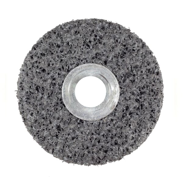Scotch-Brite 7000045856 Clean and Strip Unitized Wheel, 3 in Dia Wheel, 1/4 in Center Hole, 1/2 in W Face, Extra Coarse Grade, Silicon Carbide Abrasive