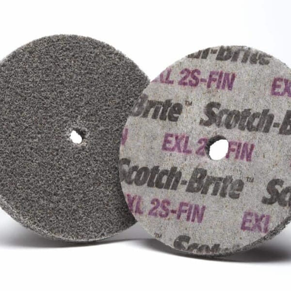 Scotch-Brite 7000000696 XL-UW Wheel, 2 in Dia Wheel, 0.25 in Center Hole, 0.25 in W Face, Fine Grade, Silicon Carbide Abrasive