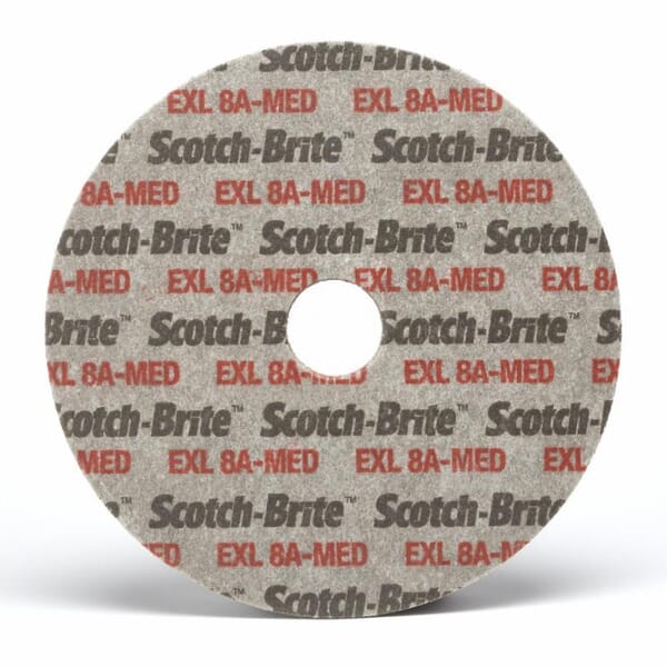 Scotch-Brite 7000000694 XL-UW Wheel, 3 in Dia Wheel, 0.375 in Center Hole, 0.5 in W Face, Medium Grade, Aluminum Oxide Abrasive