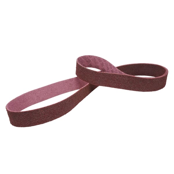 3M 7000120720 SC-BS Scrim Backed Belt, 3 in W 132 in L, Medium Grade, Aluminum Oxide Abrasive, Maroon