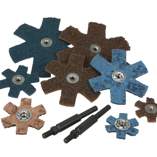 Scotch-Brite 7000120969 SR-ZA Star, 1.5 in Dia Star, Very Fine Grade, Aluminum Oxide Abrasive