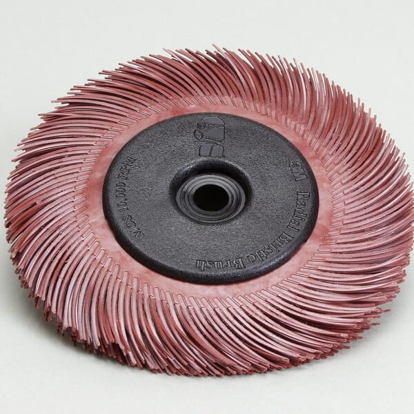 Scotch-Brite 7100138302 Replacement Disc, 6 in Dia Brush, 1 in W Face, 1 in Arbor Hole, 220 Grit, Very Fine Grade, Ceramic Fill