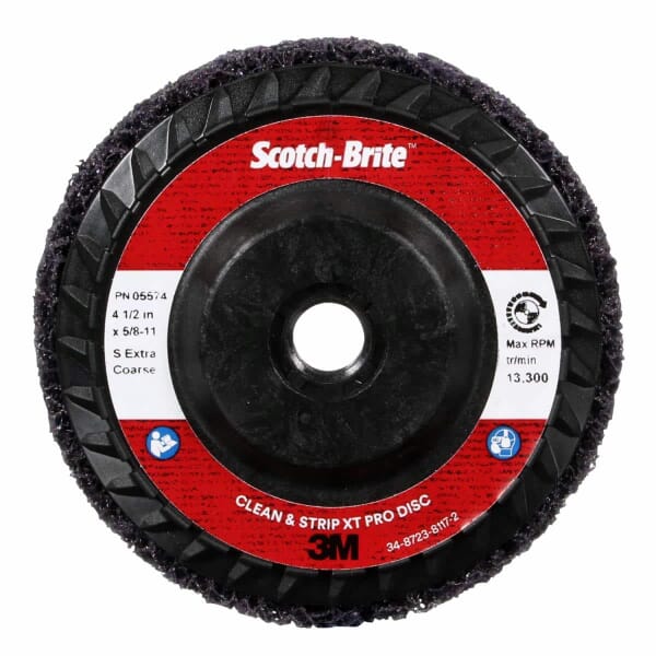 Scotch-Brite 7100175252 XO-DC Disc, 4.5 in Dia Disc, Extra Coarse Grade, Silicon Carbide Abrasive, Non-Woven Backing