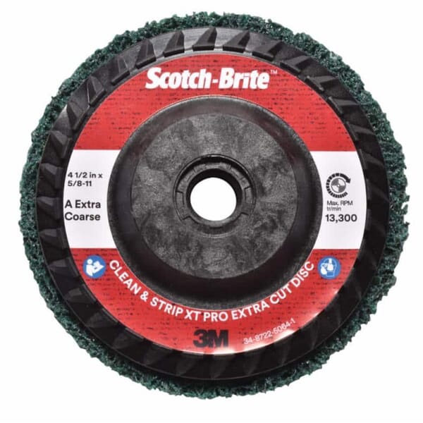 Scotch-Brite 7100176126 XC-DC Disc, 4.5 in Dia Disc, Extra Coarse Grade, Aluminum Oxide Abrasive, Non-Woven Backing