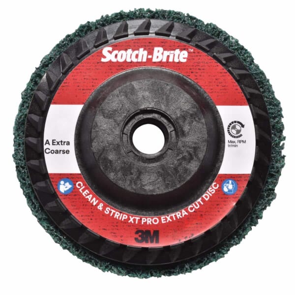 Scotch-Brite 7100175520 XC-DC Disc, 4.5 in Dia Disc, Extra Coarse Grade, Aluminum Oxide Abrasive, Non-Woven Backing