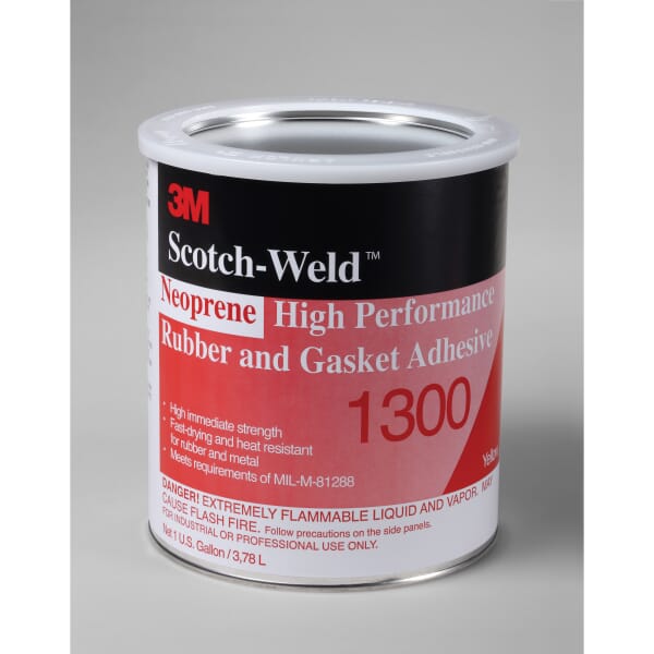 Scotch-Weld 7010292697 High Performance High Strength Rubber and Gasket Adhesive, 1 gal Container Can Container