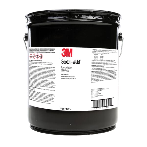 Scotch-Weld 7100144895 1-Part Epoxy Adhesive, 5 gal Container Pail Container, Clear/Light Yellow, 30 to 60 min at 350 deg F Curing