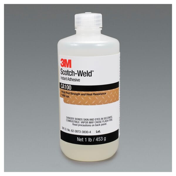Scotch-Weld 7000000901 Instant Adhesive, 1 lb Container Bottle Container, Clear, 24 hr Curing