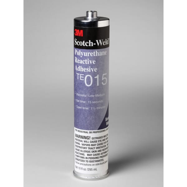 Scotch-Weld 7000046472 Polyurethane Reactive Adhesive, White/Off-White, 250 deg F, 15 s Application, 7 days Curing