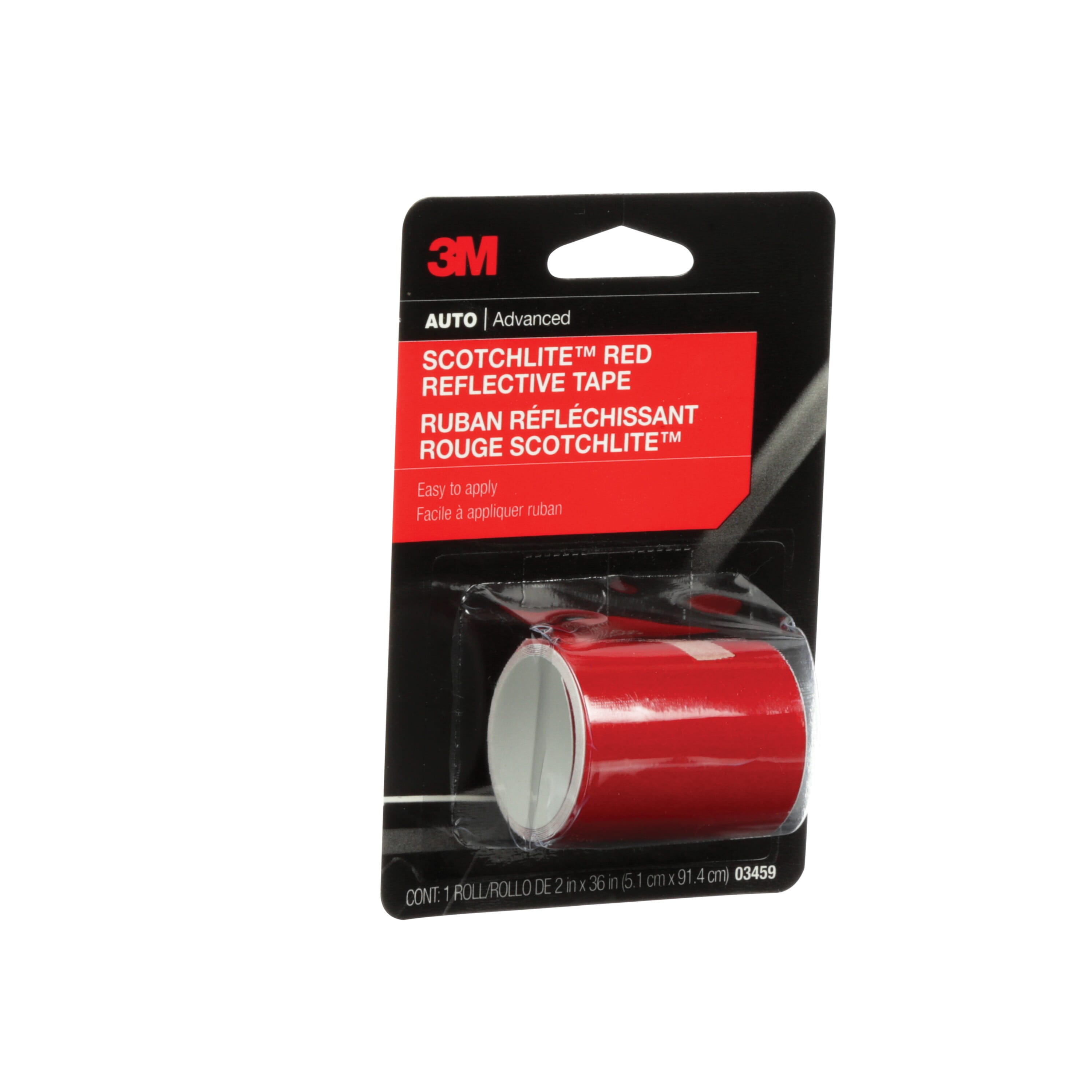 Scotchlite 7000120016 Reflective Tape, 36 in L x 2 in W, Red