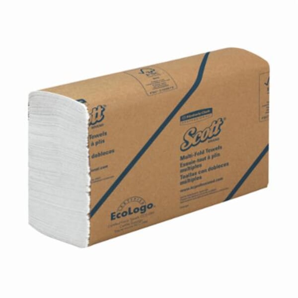 Scott 01840 Multi-Fold Towel, 250 Sheets, 1 Plys, Paper, White, 9.2 in W