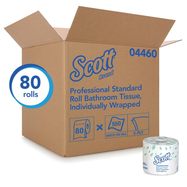 Scott 04460 Bathroom Tissue, 550 Sheets, 2 Plys, Paper