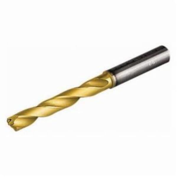Seco Feedmax 02556426 SD205A-M Single Diameter Shank Drill, 3 mm Drill - Metric, 0.1181 in Drill - Decimal Inch, 140 deg Point, Solid Carbide, PVD-TiN+TiAlN Coated