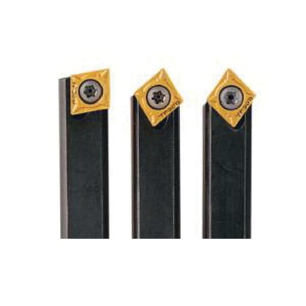Seco 75011137 Indexable Turning Tool Holder, ANSI Code: S10C-SCDCL06, S-SCDC Tool Holder, CC..0602.. Insert, Left Hand Cutting, 10 mm Cylindrical Shank, 45 deg Lead Angle, Neutral Rake, 50 mm OAL