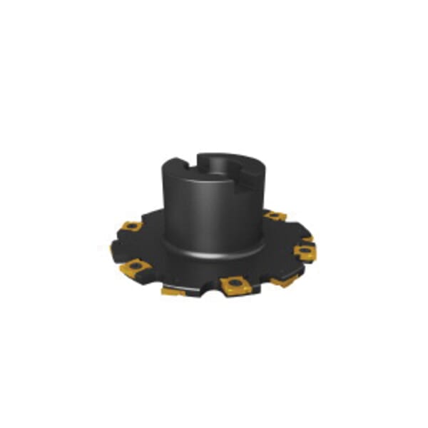 Seco 02565017 R335.19 Type B Indexable Disc Mill Cutter, ANSI Code: R335.19-080.04.22-5, Arbor Connection, R335.19 Toolholder, 80 mm Dia x 4 mm W Cutting, Right Hand Cutting, SNHQ Insert, 22 mm Dia Hole, 22 mm Dia Arbor Hole, 22.4 mm Max Depth of Cut