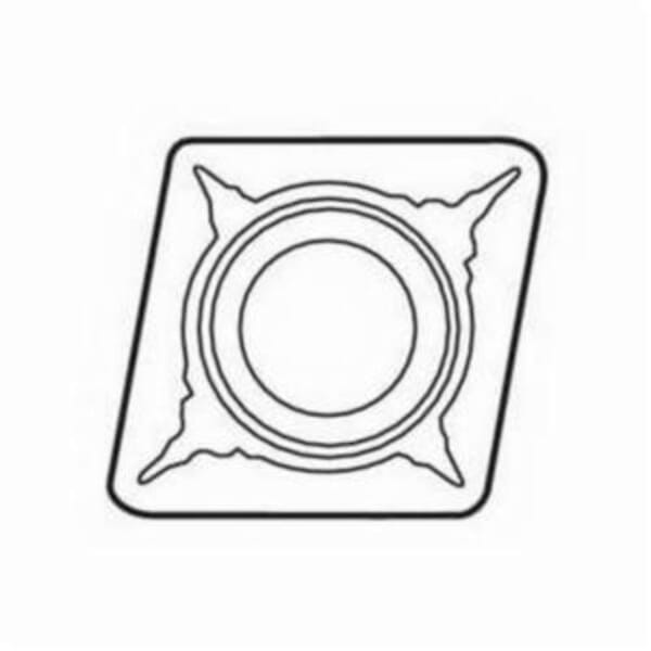 Seco 02434654 Turning Insert, ANSI Code: CPGT050204 03D3, CPGT Insert, 050204 Insert, Diamond Shape, 05 Seat, Neutral Cutting, Carbide, Manufacturers Grade: 03D3