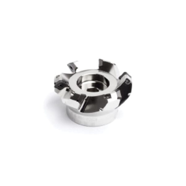 Seco 02448965 QuattroMill Single Sided Insert Indexable Face Mill, ANSI Code: R220.53-8160-12-7, 172 mm Dia Cutting, 90 mm Dia Shank, 63 mm OAL, R220.53 Insert, 6 mm Max Depth of Cut, 40 mm Dia Arbor Hole, 45 deg Lead Angle