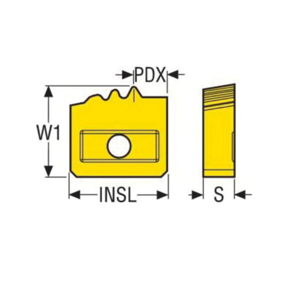Seco 02551644 Snap-Tap Laydown Threading Insert, ANSI Code: API_RD_CAS_8TPI_EXT., 8 TPI, External Thread, API Round Thread, Right Hand Cutting, Manufacturers Grade: CP250T