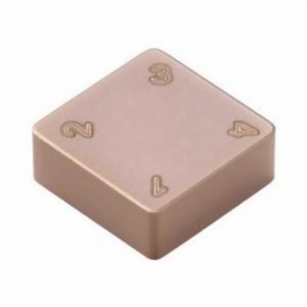 Seco Secomax 02546500 Turning Insert, ANSI Code: SNMN222E CBN400C, SNMN Insert, Material Grade: K, 060308 Insert, Squared Shape, 06 Seat, For Use On Cast Iron, PCBN, Manufacturers Grade: CBN400C