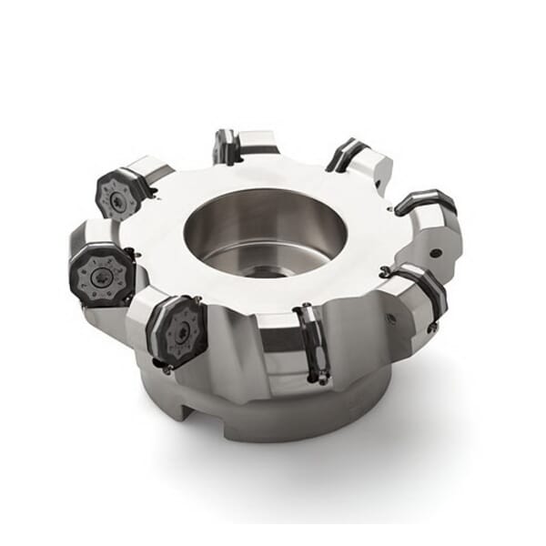 Seco 02670226 Double Octomill Double Sided Insert Indexable Face Mill With Internal Coolant Supply, ANSI Code: R220.48-0063-09-05SA, 78 mm Dia Cutting, 47 mm Dia Shank, 40 mm OAL, 6 mm Max Depth of Cut, 22 mm Dia Arbor Hole, 40 deg Lead Angle