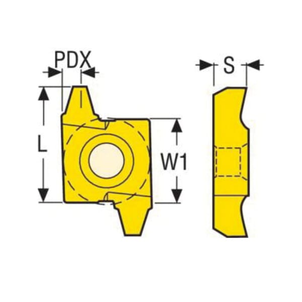 Seco 00073121 Snap-Tap Laydown Threading Insert, ANSI Code: 26ER2ACME CP500, 26ER Insert, 2 TPI, External Thread, Acme Thread, Right Hand Cutting, Manufacturers Grade: CP500, Material Grade: M
