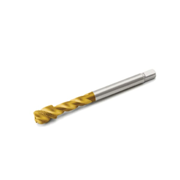 Seco 02880686 Threadmaster MTH-V033 Spiral Flute Tap, Right Hand Cutting, M10x1.5 Thread, H6 Thread Limit, Modified Bottoming Chamfer, Right Hand Flute Direction, 3 Flutes, TiN Coated, Cobalt