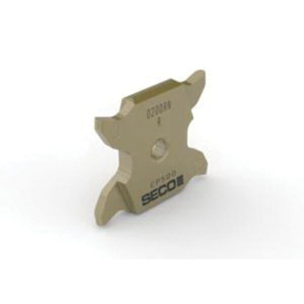 Seco 02902991 Grooving Insert, ANSI Code: X4GK2503M0-0200RN-R CP500, X4GK Insert, 2503 Insert, Right Hand Cutting, 2 mm W Cutting, Manufacturers Grade: CP500, PVD-TiAlN+TiN Coated